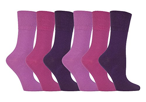 Gentle Grips Women's Gentle Grip - Diabetic Sock With Honey Linked Toe Seams 4-8 Uk Pink