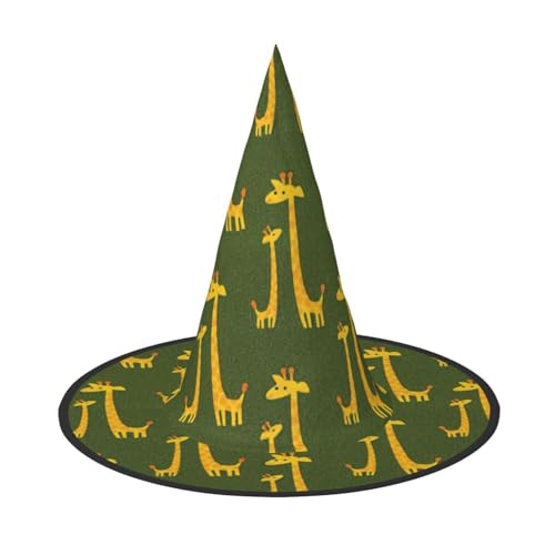 ENVEED Chapeau de sorcière unique pour Halloween avec motif girafe