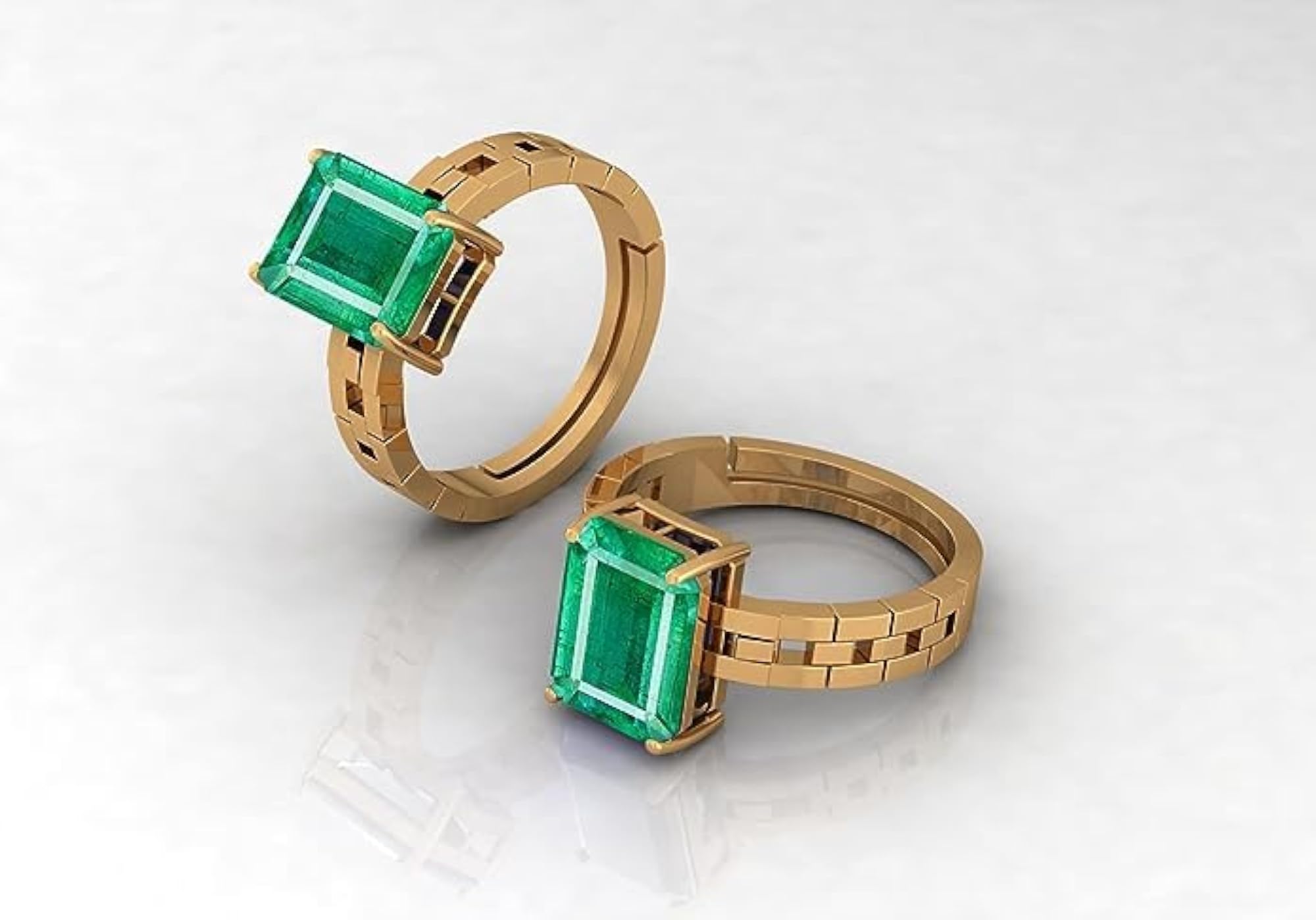 5.00 Ratti Certified Emerald Adjustable Ring for Men & Women