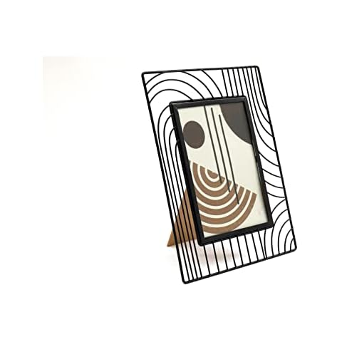 Black Abstract Wire Freestanding Photo Frame Cover