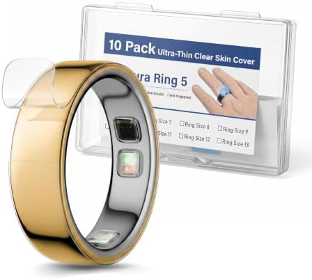 RXYKEJI Ultra-Thin Clear Cover Compatible with Ou-ra Ring Gen 5 Size 7: 10 Pack Transparent Invisible Anti-Scratch Protector Skin Films for Ou-ra Ring 5