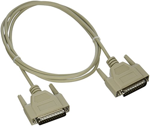 C2G 03039 DB25 M/M Serial RS232 Null Modem Cable, Beige (6 Feet, 1.82 Meters)