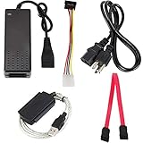 EZONEDEAL SATA/PATA/IDE Drive to USB 2.0 Adapter Converter Cable for 2.5/3.5 Inch Hard Drive / 5 inch Optical Drive with External AC Power Adapter