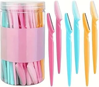 20 piezas de acero inoxidable para cejas, maquinillas de afeitar, recortadora de cejas, herramienta multifuncional para depilación corporal, fácil de triturar, cuchillas diseñadas con precisión para
