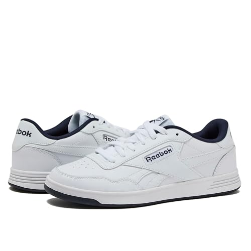 Reebok Court Advance Sneakers for Men - Casual Tennis Mens Shoes Size 6 to 15, White or Black, FFP- Footwear White/Vector Navy/Footwear White, 14