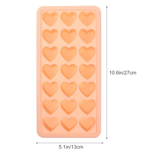Molde para cubitos de hielo en silicona forma de corazón miniatura 2