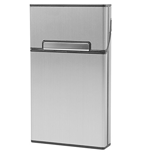 WOVELOT Neue Ultraduenne Mode Rohre Kreative Persoenlichkeit Zigarettenetui Schlank Metall Zigarettenschachtel Geschenkbox Frauen Zigarettenspitze (Silber)