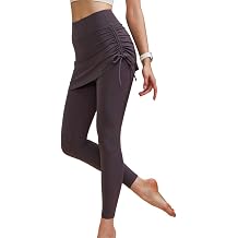 Harssidanzar Women Skirted Leggings Yoga Tennis Golf Gym Pants CL401US