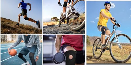 FASHNEX Premium Knee Support Open Patella, Breathable Knee Cap Brace for Arthritis, Pain Relief, Sports for Men & Women (Single Piece / 1 Piece (Not a Pair), (Black), Free Size)