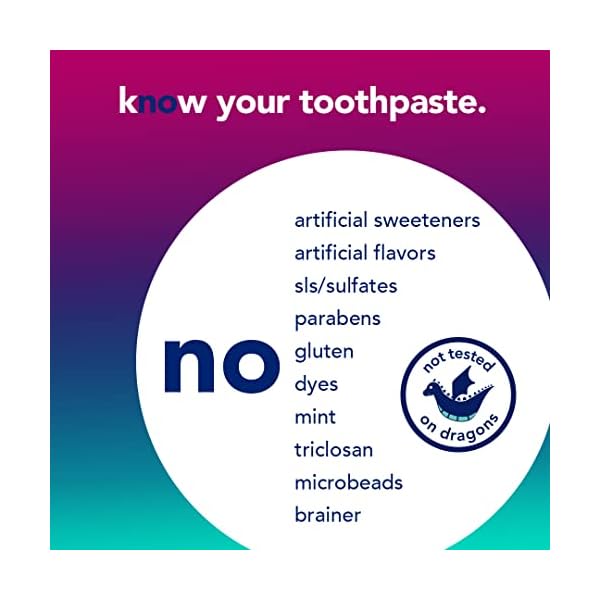 hello Dragon Dazzle Blue Raspberry Kids Toothpaste, Fluoride Toothpaste