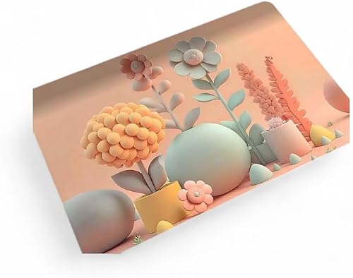 Generic Floor Mat 40x60cm 3D Oil Painting Diatom Mud Absorbent Non-slip Carpet Style 03