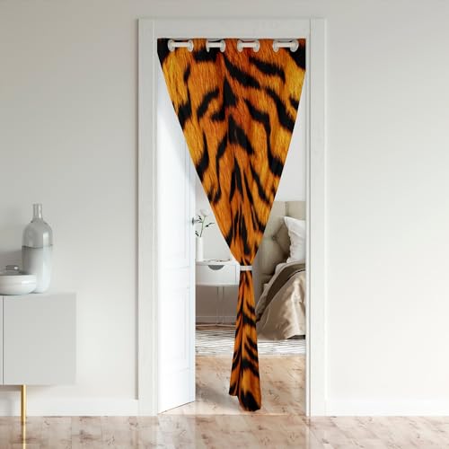 Rideau de porte imprimé léopard style sauvage haut de gamme
