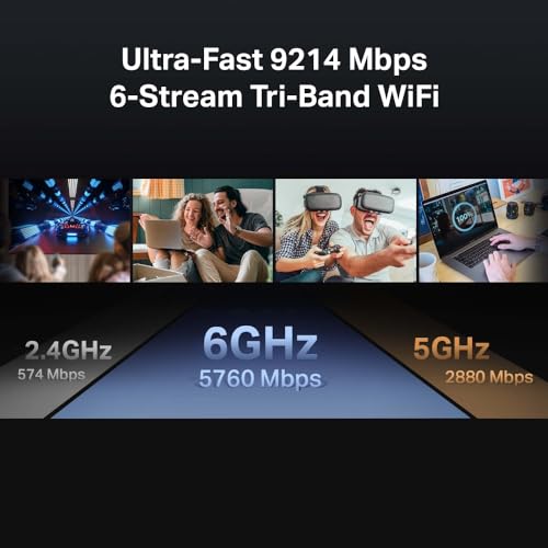 Image of TP-Link Tri-Band BE9300 WiFi 7 Router (Archer BE550) - 6-Stream 9.2Gbps, Full 2.5G Ports USB 3.0, 6 Smart Internal Antennas, VPN Clients & Server, Easy Mesh, HomeShield, Private IoT Network
