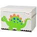 Produktbild TsingLe Große Aufbewahrungsboxen für Kinder mit Deckel Faltbarer Aufbewahrungsbehälter Faltbare Spielzeug-Aufbewahrungsbox Würfel 36 x 52 x 35 cm, 65 l (Dinosaurier)