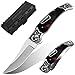 Poktlife Coltello Pieghevole,Miglior Coltello da Trekking da Pesca da Caccia da Campeggio (Legno Nero)