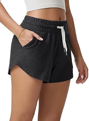 ODODOS Women's Performance Shorts - Ultra Soft odSTRATUM Tech Mid Rise Relaxed Shorts with Pocket, 3...