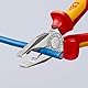 KNIPEX Kombizange isoliert mit Mehrkomponenten-Hüllen, VDE-geprüft; mit integrierter isolierter Befestigungsöse zum Anbringen einer, 03 06 180 T