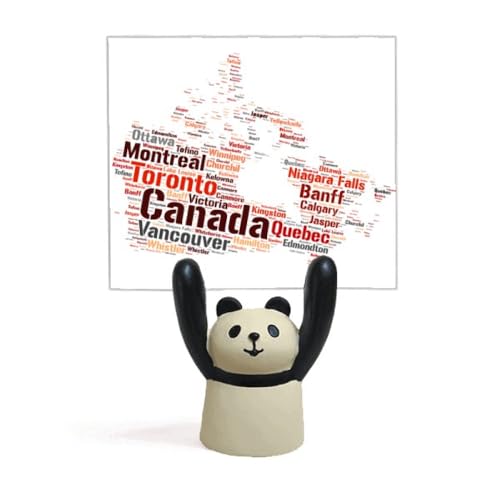 Support carte du Canada panda pour décorer une chambre d'enfant ou un bureau