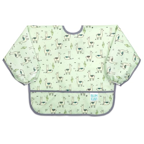 Image of Bumkins Sleeved Bib for Girl or Boy, Baby and Toddler for 6-24 Mos