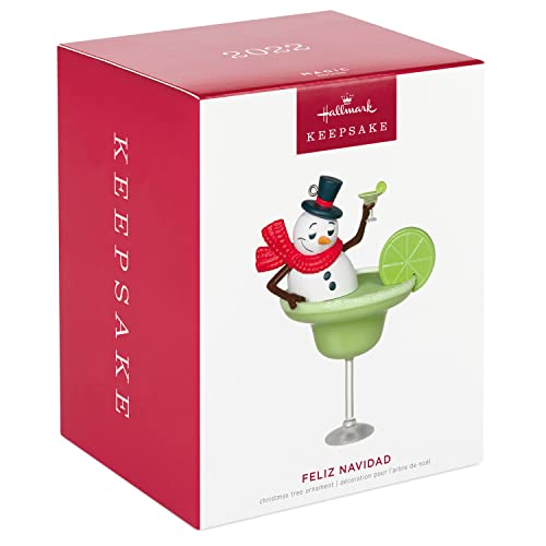 Hallmark Keepsake Christmas Ornament 2022, Feliz Navidad Snowman In Margarita Glass With Music #TOP9