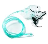 yuwell Adult Oxygen Mask with 6.6' Tubing and Adjustable Elastic Strap - 2 Packs