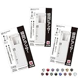 瞬間ピアッサー 3個セット 18G 耳たぶ用 Q-K39x3 医療用ステンレス ファーストピアス 穴あけ (シルバーボール（１３）３個)