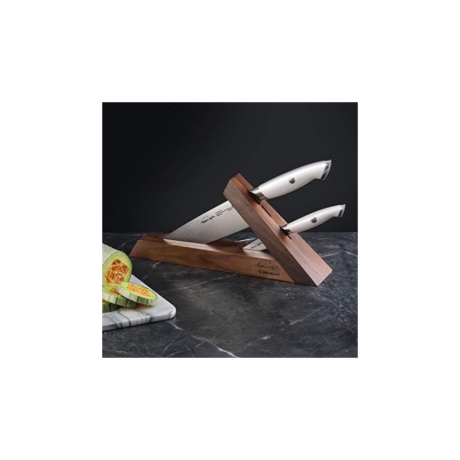 Cangshan-Thomas-Keller-Signature-Collection-Swedish-Powder-Steel-Forged-3-Piece-TAI-Block-Walnut-White Cangshan Thomas Keller Signature Collection Swedish Powder Steel Forged, 3-Piece TAI Block, Walnut, White
