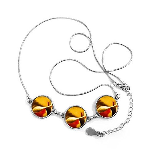 Pendentif calla rouge peinture à l'huile pour sublimer vos tenues