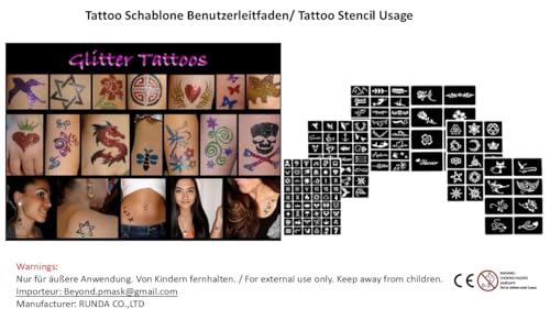 Tattoo Schablone Tattoo Vorlage 14 Schablonen auf einem Blatt S-11