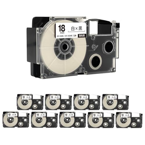�J�V�I�p �l�[�������h XR-18WE XR-18GWE 18mm ���e�[�v ������ ���S�� 10�Z�b�g �݊��e�[�v ���x�� �e�[�v�J�[�g���b�W �l�[�������h�e�[�v�Ή�
