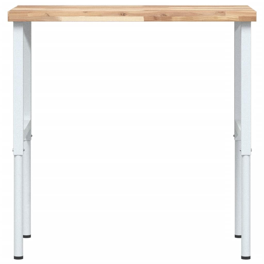Stół warsztatowy Acacia Masywny 100x60 cm Regulowany prostokątny metalowy