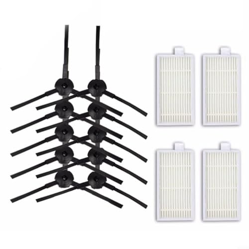 ZYNCUE Ricambi Accessori per Ariete per Ariete Briciola 2711 2712 2713 2717 Robot Aspirapolvere 10 Spazzole e 4 Filtri Mesh