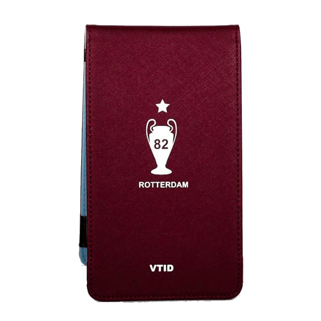 Caddy Club The Aston Villa Golf Scorecard Holder & Yardage Book Cover – Premium Faux Leather, Pencil Holder, Handmade, Fits All Scorecards – Golf Accessories Gift for Men & Women