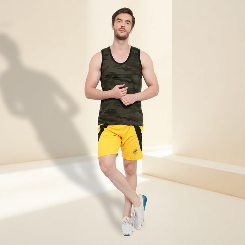 Image of DIA A DIA Men's Gym Shorts with Zipper Pockets Breathable Sports Shorts