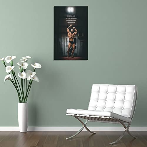 Aomaca Bodybuilder Poster Chris Bumstead Poster Cbum Bodybuilding Motivation Quote Poster (2) Canvas Painting Wall Art Poster For Bedroom Living Room Decor20X30Inch(50X75Cm) #TOP4