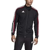 adidas Men's Soccer Tiro Track Jacket Black/Power Red/White/Collegiate Green Medium