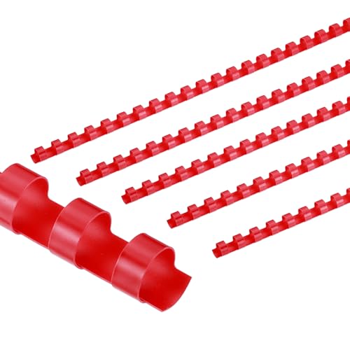 Peignes de reliure 21 anneaux flexibles pour relier 60 feuilles A4 et Lettre couleur rouge x50