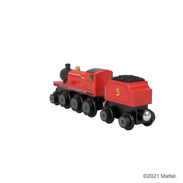 Locomotora James De Thomas Y Sus Amigos Fisher-Price – Tren Rojo Con Vagón De Carga Y Conectores, Compatible Con Pistas De Vías, Para Niños +3 Años