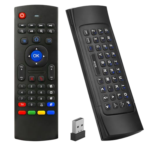 Air Mouse Remote,MX3 Pro 2.4G Wireless Mini Keyboard with IR-Learning Function, Remote for Android...