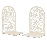 CNK Book Ends, Premium BookEnds for Book Shelves, Metal Book Ends for Home Office Heavy Books, Book