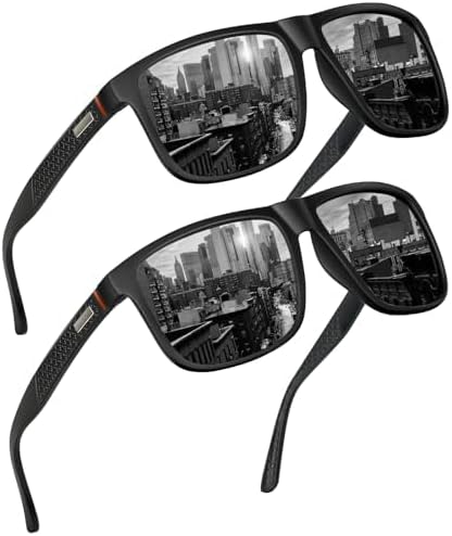Polarised Sunglasses Men Women UV400 Protection Unisex Sunglasses Polarised Summer Glasses Men Polarised Sunglasses Men Polarised Men's Sunglasses Set Black/Orange/Blue
