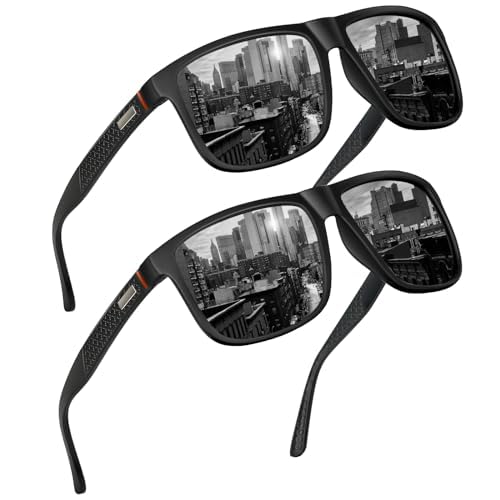 Polarised Sunglasses Men Women UV400 Protection Unisex Sunglasses Polarised Summer Glasses Men Polarised Sunglasses Men Polarised Men's Sunglasses Set Black/Orange/Blue