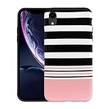 Sephonie Striped Case for iPhone XR (6.1'), Ultra-Thin Glossy Cute Designer Cover for Girls & Women,...