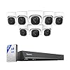 REOLINK 4K PoE Security Camera System Wired, 8pcs 8MP PoE Cameras, Smart Person/Vehicle Detection, 16CH NVR with 4TB HDD, H.265, 24/7 Recording, High Bitrate & Clear Stream, RLK16-800D8