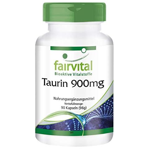 Fairvital | Taurin 900mg Kapseln -HOCHDOSIERT - VEGAN - 90 Kapseln Cover