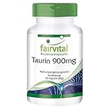 Taurin 900mg Kapseln -HOCHDOSIERT - VEGAN - 90 Kapseln