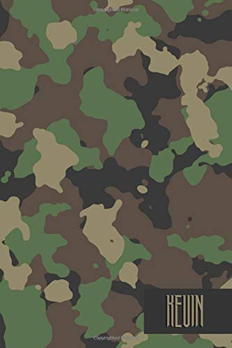 Kevin: Personalized Camouflage Journal for Buck or Duck Hunting or Personal Use | Military Style Line Notebook
