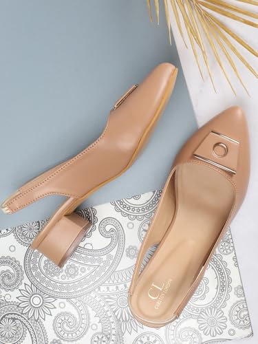 Image of Carlton London Women Stylish Backstrap Sandal for Casual Wear, Party and Formal use with Block Heels
