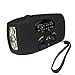 iRonsnow Solar Emergency NOAA Weather Radio Dynamo Hand Crank Self Powered AM FM WB Radios 3 LED Flashlight 2000mAh USB Smart Phone Charger Power SOS Alarm (Black)