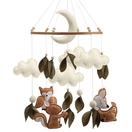 Woodland Animals Mobile Handmade Squirrel owl Deer...
